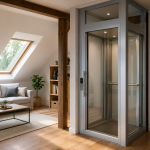 Aufzug für den Dachboden im Einfamilienhaus