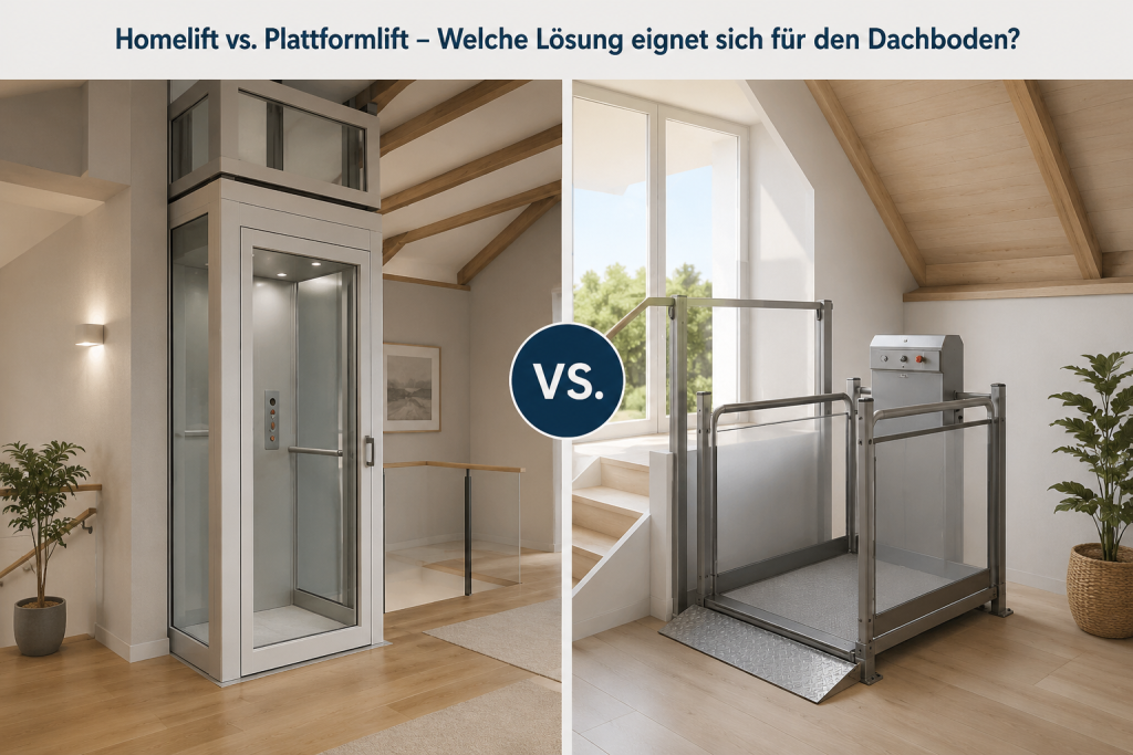 Homelift vs. Plattformlift für den Dachboden